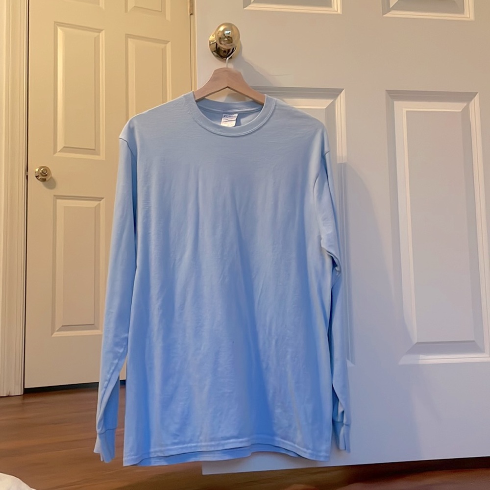 Port & Company blue long sleeved shirt